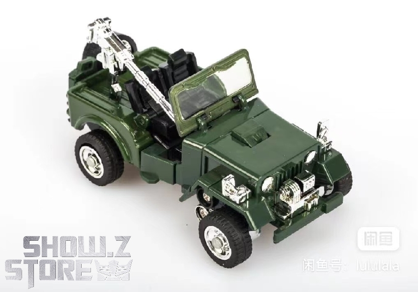 Green Hound robot side profile showing transformation details Green Hound robot side profile showing transformation details