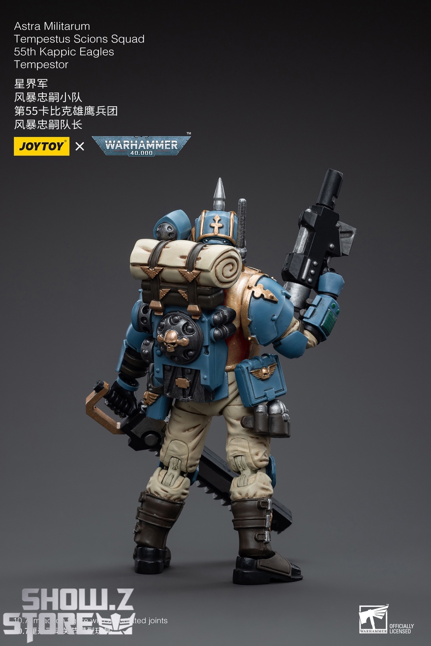 Tempestus Scion in full tactical gear with ammunition packs and articulated weapon systems Tempestus Scion in full tactical gear with ammunition packs and articulated weapon systems