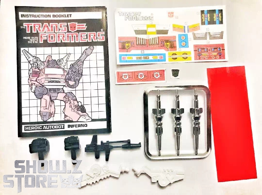 Red robot fire truck vehicle mode detailed accessories and parts Red robot fire truck vehicle mode detailed accessories and parts