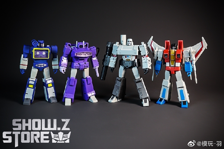Transforming robot displaying detailed mechanics and purple energy effect accessory Transforming robot displaying detailed mechanics and purple energy effect accessory