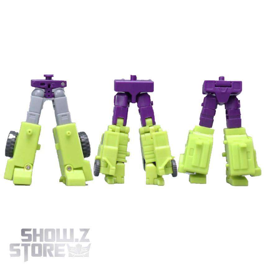 NewAge H34 Hephaestus Devastator complete six robot giftbox set displayed NewAge H34 Hephaestus Devastator complete six robot giftbox set displayed
