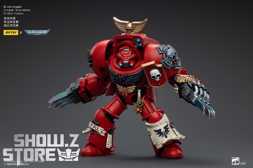 JoyToy Warhammer 40K Blood Angels Assault Terminator red armor suit JoyToy Warhammer 40K Blood Angels Assault Terminator red armor suit