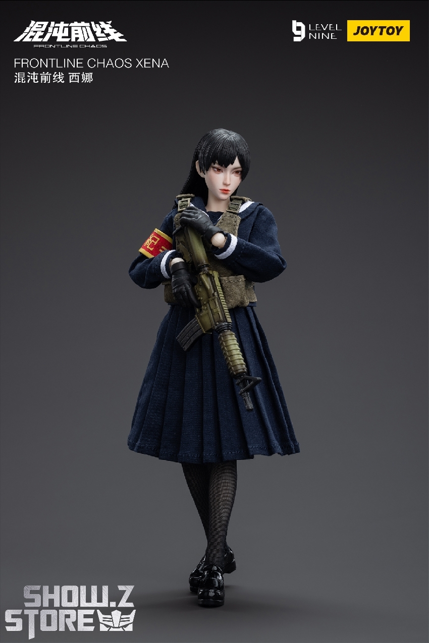JoyToy Frontline Chaos Xena dark-haired soldier with rifle and tactical vest JoyToy Frontline Chaos Xena dark-haired soldier with rifle and tactical vest