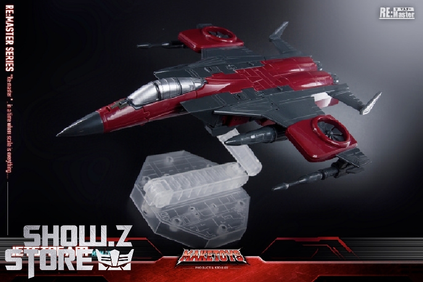 Red and black fighter jet in vehicle form Red and black fighter jet in vehicle form