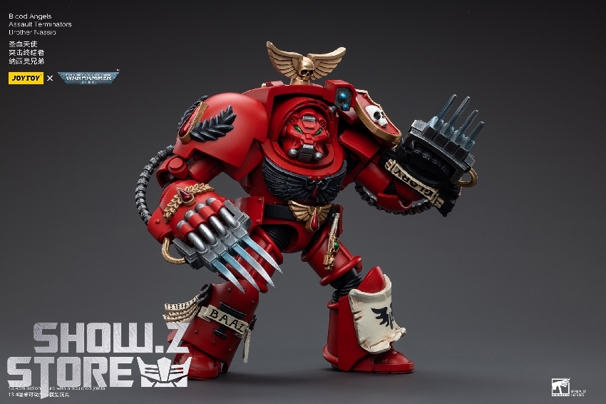Terminator character with skull insignia and gothic details Terminator character with skull insignia and gothic details