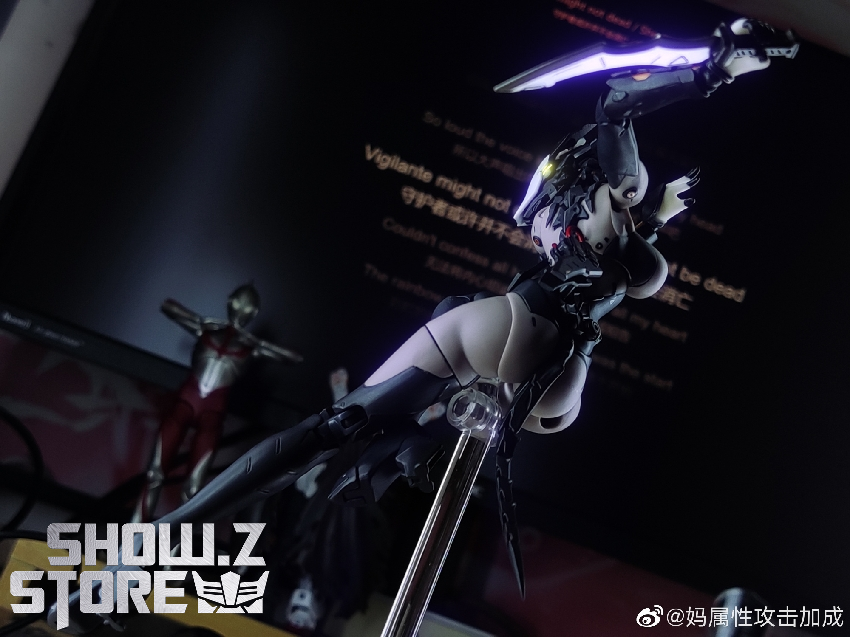 Snail Shell Assassin figure glowing purple energy effect display Snail Shell Assassin figure glowing purple energy effect display