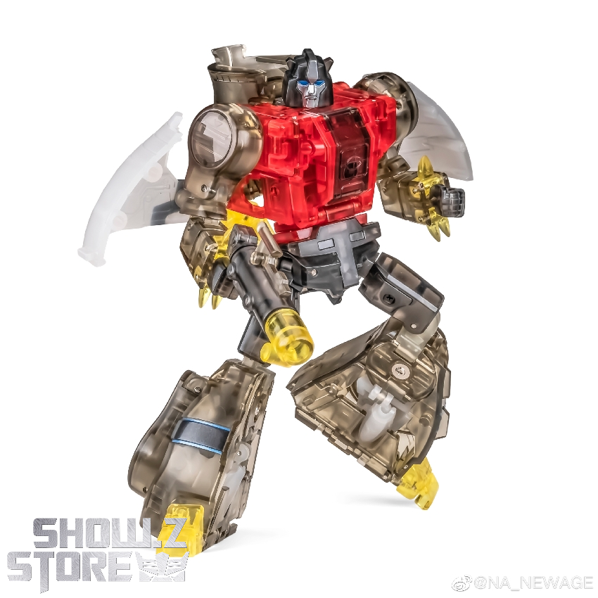 NewAge transparent Sludge robot in robot mode full body standing pose NewAge transparent Sludge robot in robot mode full body standing pose