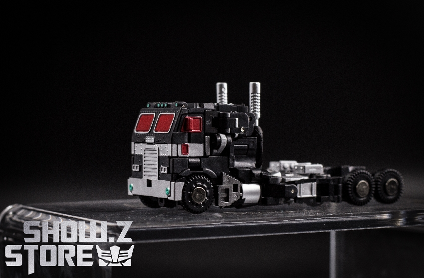 Magic Square Nemesis Prime black robot truck with white and red accents Magic Square Nemesis Prime black robot truck with white and red accents