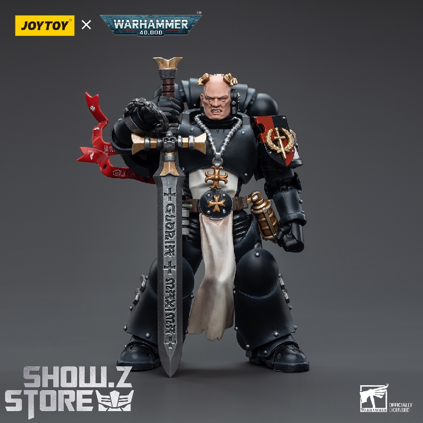 Emperors Champion Black Templars action figure with ornate armor detailing Emperors Champion Black Templars action figure with ornate armor detailing