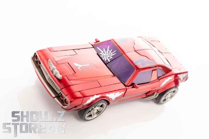 4th Party TFP Cliffjumper red zombie undead robot car mode transformation figure displayed 4th Party TFP Cliffjumper red zombie undead robot car mode transformation figure displayed