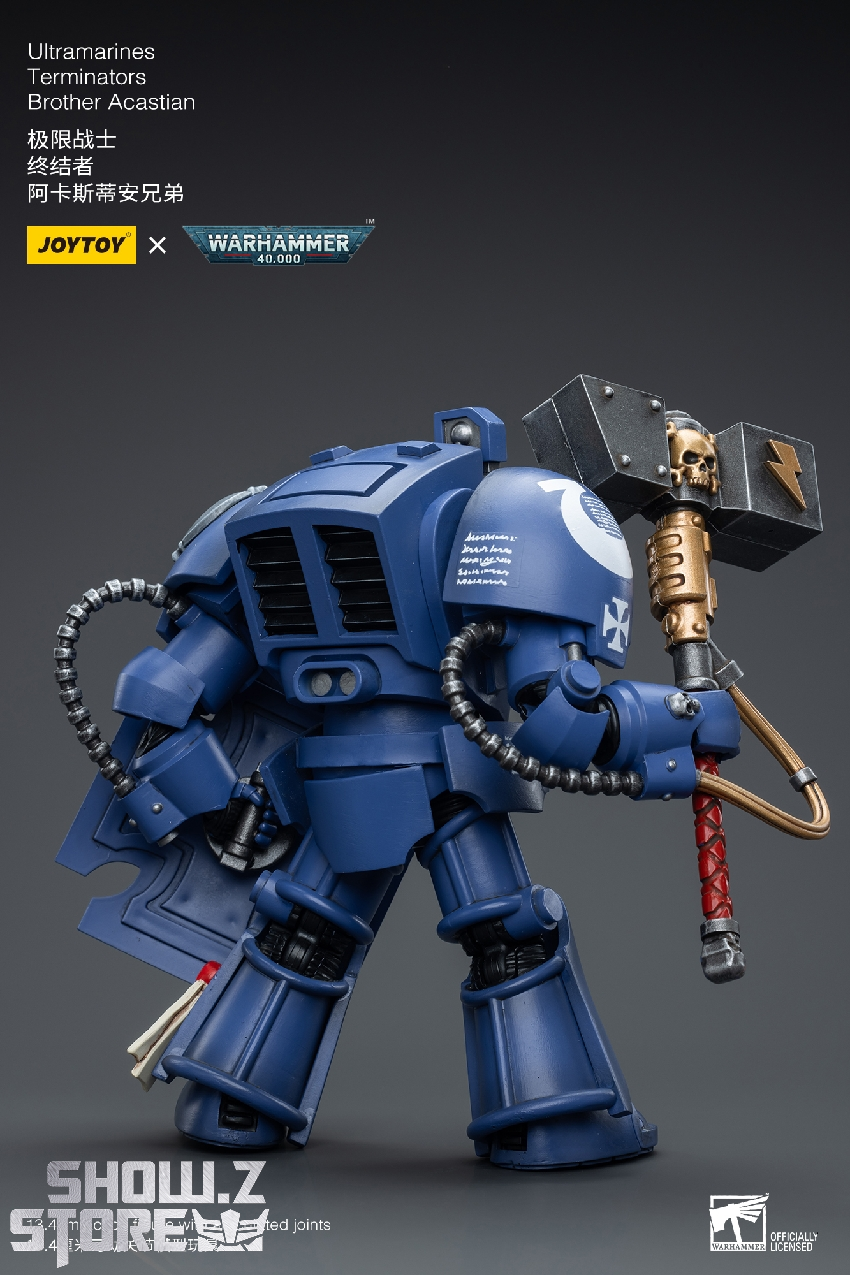 40K terminator rear view displaying armor plating and heavy weaponry 40K terminator rear view displaying armor plating and heavy weaponry