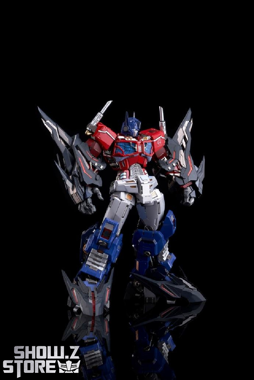 Red white and brown winged warrior with god armor Red white and brown winged warrior with god armor