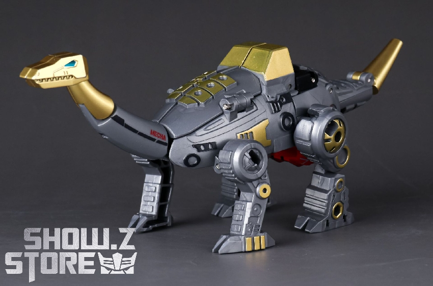 Small black and yellow beast mechanical transformer robot with extended limbs in dynamic action stance Small black and yellow beast mechanical transformer robot with extended limbs in dynamic action stance