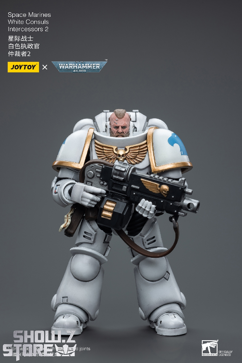 JoyToy 1/18 Warhammer 40K Space Marines White Scars fully articulated action figure JoyToy 1/18 Warhammer 40K Space Marines White Scars fully articulated action figure