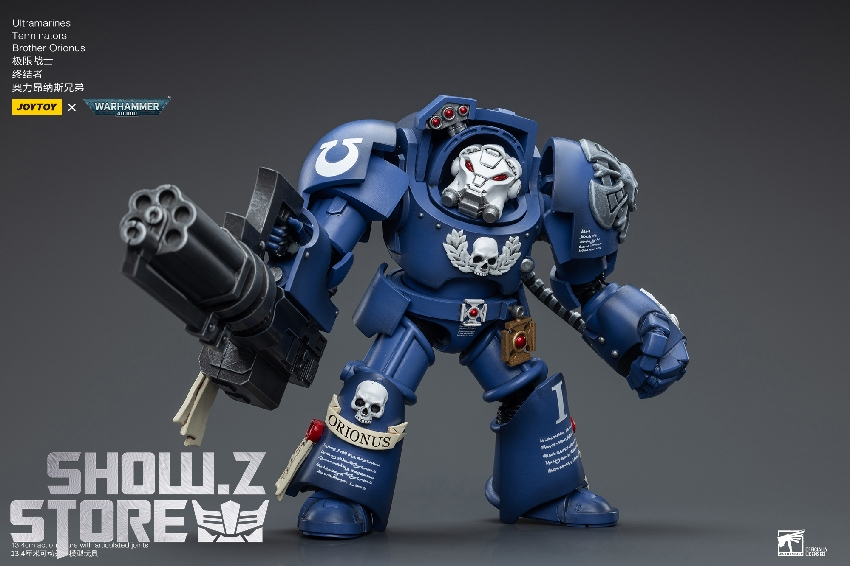 Space marine terminator showing intricate armor details and weaponry Space marine terminator showing intricate armor details and weaponry