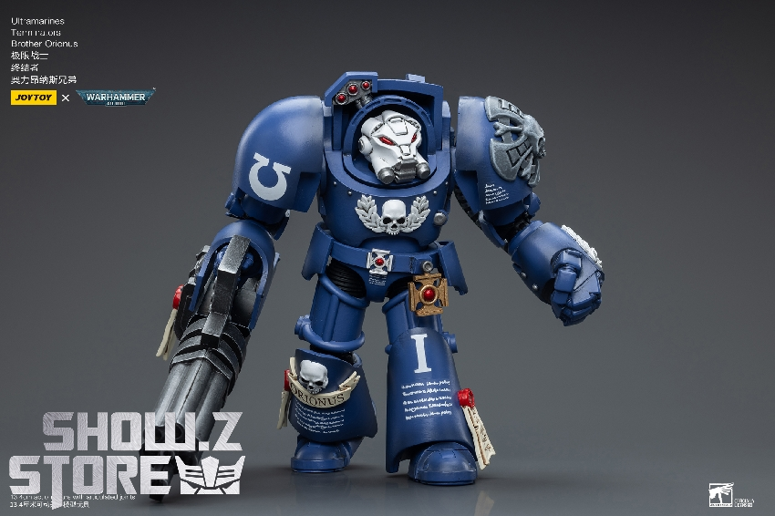 40K terminator armor suit with skull insignia and combat equipment 40K terminator armor suit with skull insignia and combat equipment