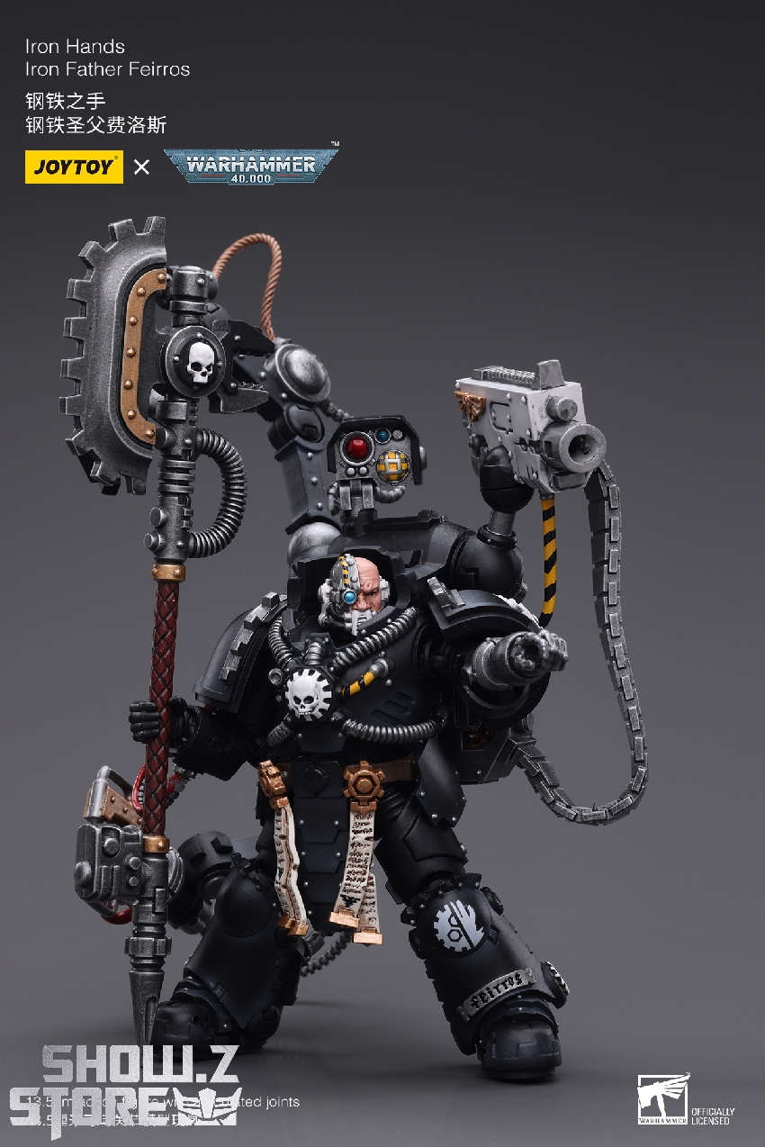Space marine warrior showing elaborate armor plating with chapter insignia symbols Space marine warrior showing elaborate armor plating with chapter insignia symbols