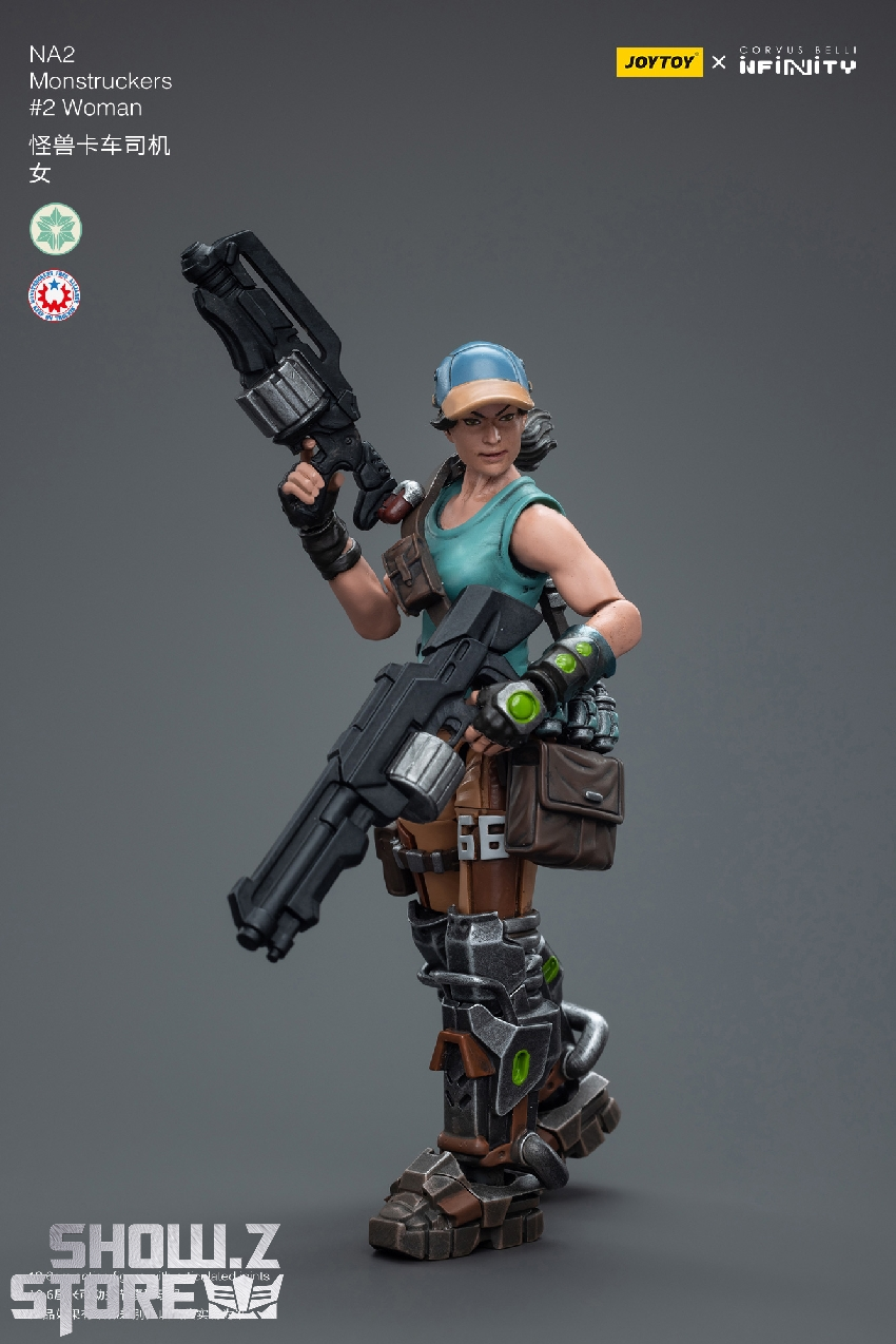 Soldier character in teal and brown tactical gear with accessories Soldier character in teal and brown tactical gear with accessories