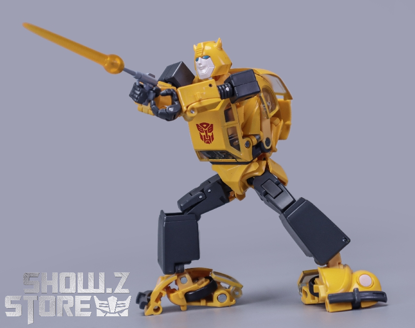 Yellow transformer figure with detailed engineering and articulated joints Yellow transformer figure with detailed engineering and articulated joints
