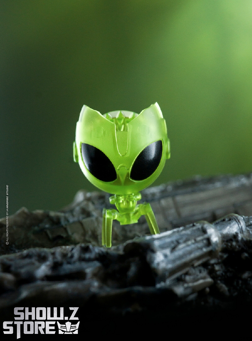 Transparent green Iron Eater robot with detailed mechanical body structure and legs Transparent green Iron Eater robot with detailed mechanical body structure and legs