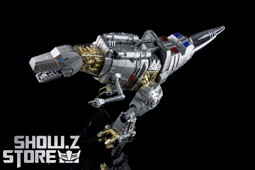 Fourth party Reximus Prime collectible with detailed dinosaur proportions Fourth party Reximus Prime collectible with detailed dinosaur proportions