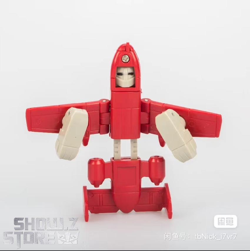Red Powerglide G1 mini transformer robot in helicopter mode Red Powerglide G1 mini transformer robot in helicopter mode