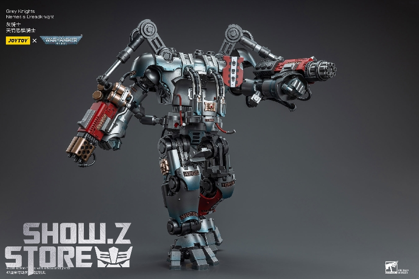 Poseable Grey Knights warrior with twin heavy weapons and intricate combat gear Poseable Grey Knights warrior with twin heavy weapons and intricate combat gear