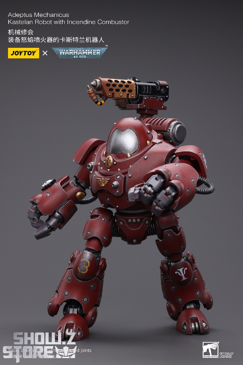 Large-scale action figure featuring heavy weapons systems and reinforced mechanical chassis design Large-scale action figure featuring heavy weapons systems and reinforced mechanical chassis design