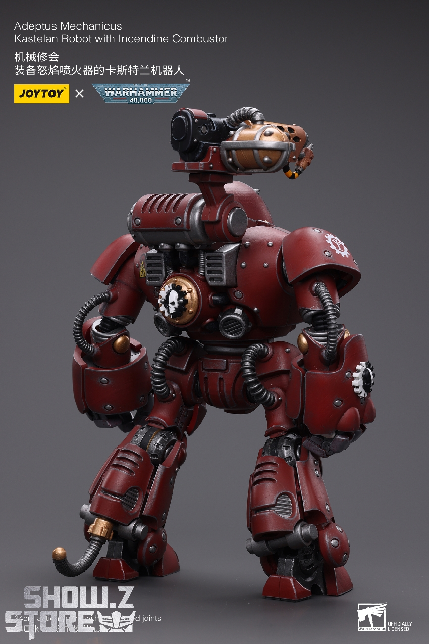 Imposing armored walker figure with massive shoulders and powerful mechanical legs displayed Imposing armored walker figure with massive shoulders and powerful mechanical legs displayed