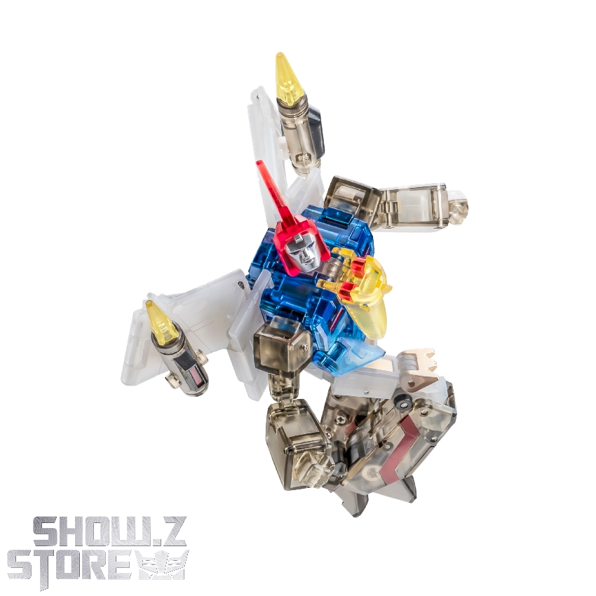Transparent swoop vehicle showing internal mechanical details in robot mode Transparent swoop vehicle showing internal mechanical details in robot mode