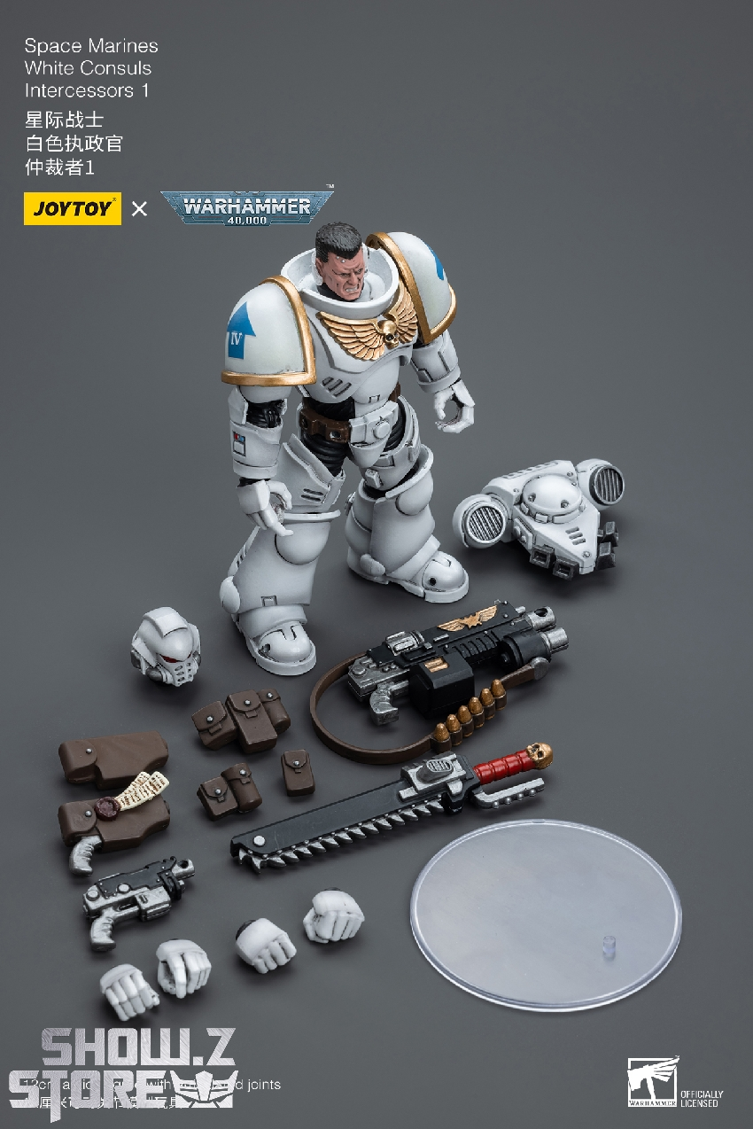 JoyToy 1/18 Warhammer 40K Space Marines White Scars poseable action figure JoyToy 1/18 Warhammer 40K Space Marines White Scars poseable action figure