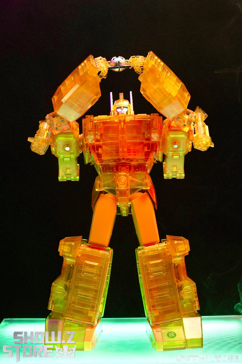 Lime green and purple translucent robot with detailed engineering and design Lime green and purple translucent robot with detailed engineering and design