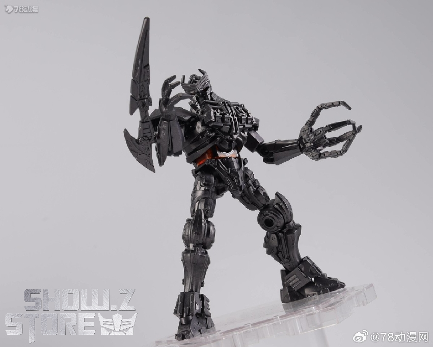Blokees Transformers Bumblebee dark armored figure holding large sword and claw hand Blokees Transformers Bumblebee dark armored figure holding large sword and claw hand