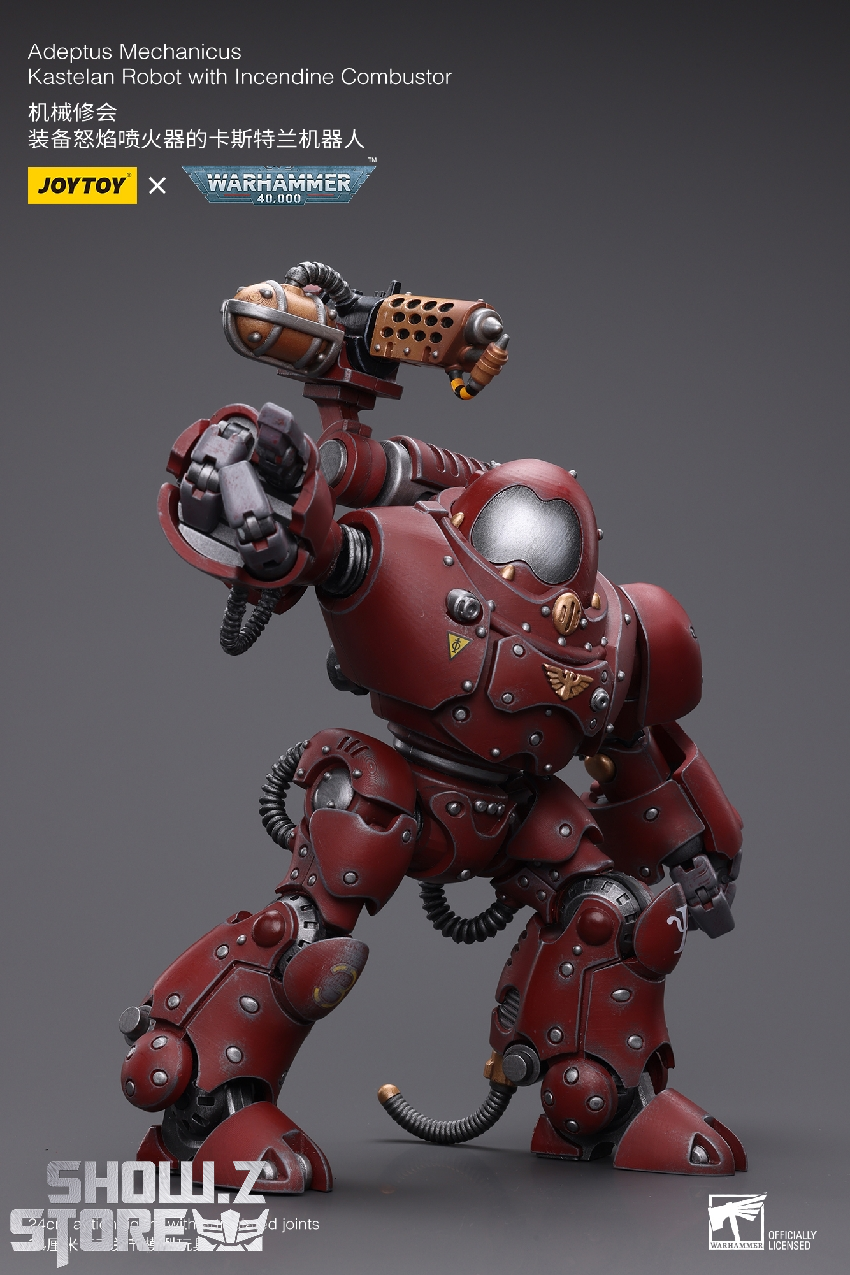 JoyToy 1/18 Warhammer Adeptus Mechanicus Kastelan red armor heavy combat robot JoyToy 1/18 Warhammer Adeptus Mechanicus Kastelan red armor heavy combat robot