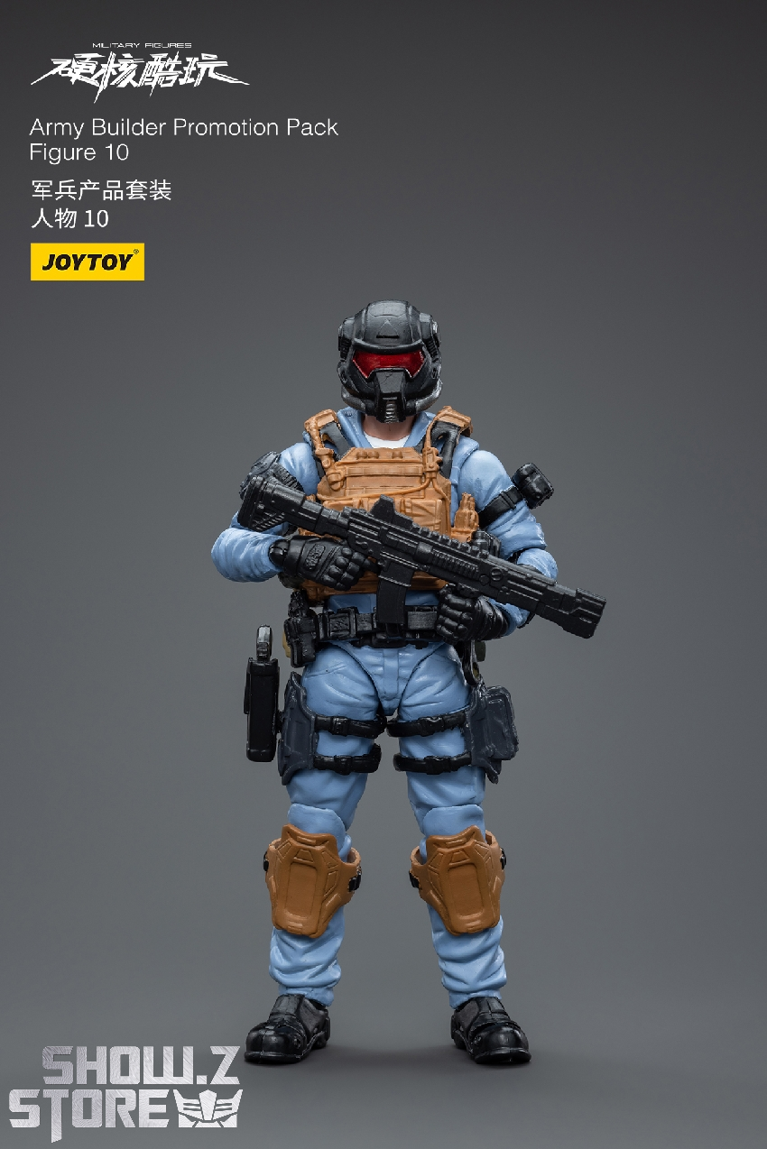 Army Builder promotional figure showing military loadout with tactical accessories displayed Army Builder promotional figure showing military loadout with tactical accessories displayed