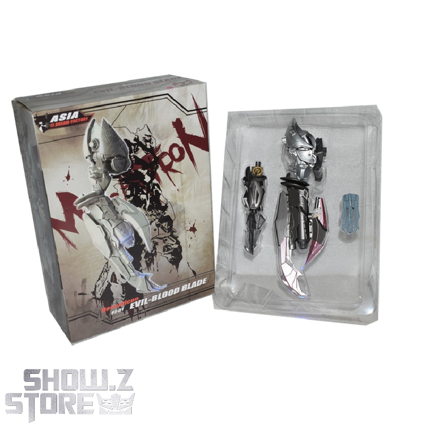TF Dream Factory PJ-01 arm attachment upgrade with spiky blade design displayed TF Dream Factory PJ-01 arm attachment upgrade with spiky blade design displayed