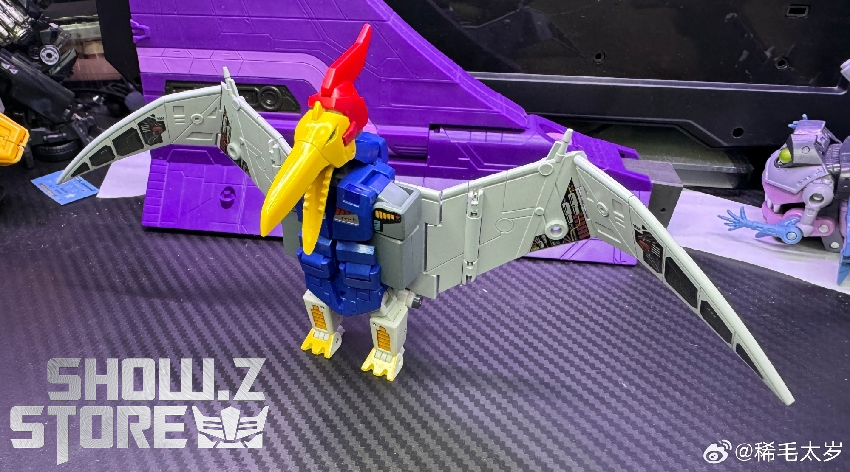 Newage H57 Freyr Swoop purple blue jet aircraft transformation figure Newage H57 Freyr Swoop purple blue jet aircraft transformation figure