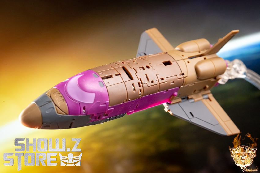 Space shuttle vehicle mode showing pink accents and advanced aerospace design elements Space shuttle vehicle mode showing pink accents and advanced aerospace design elements