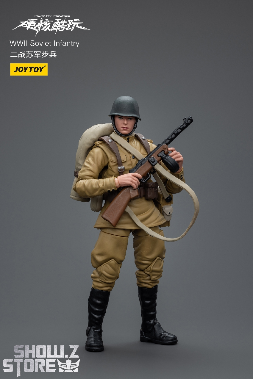 JoyToy 1/18 WWII Soviet Infantry soldier in khaki uniform with rifle JoyToy 1/18 WWII Soviet Infantry soldier in khaki uniform with rifle