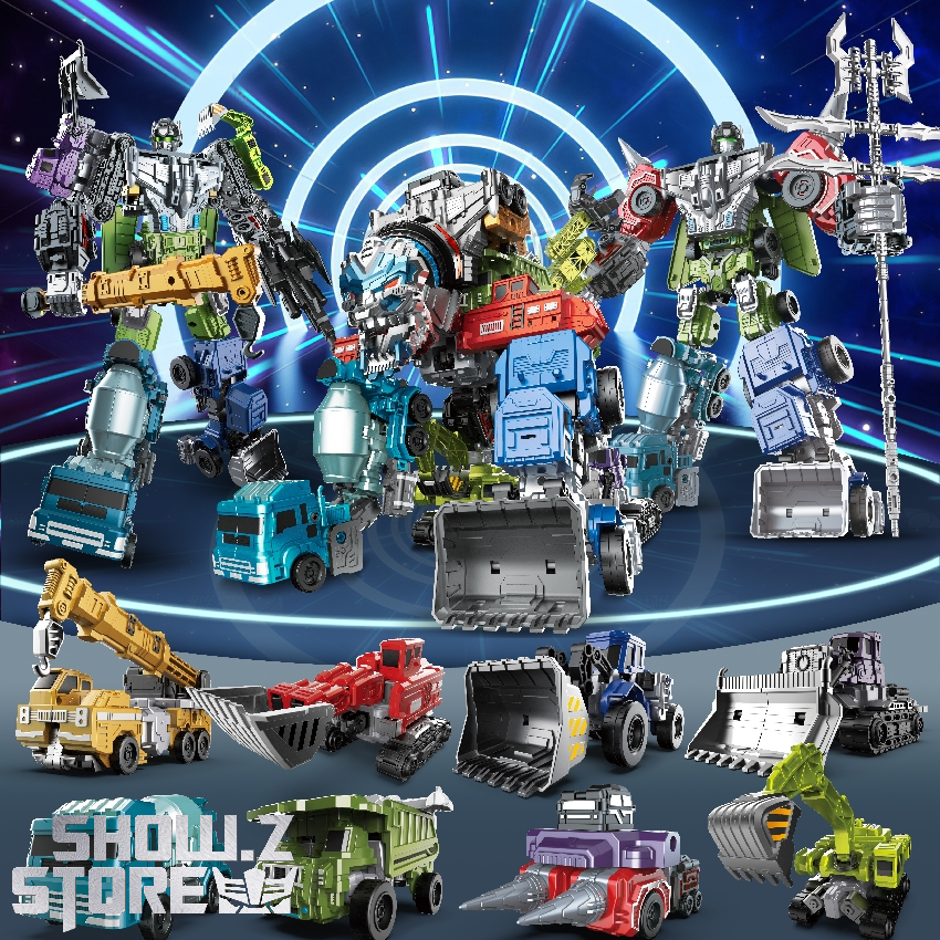 Complex engineering robot with transformable components and detailed articulation system Complex engineering robot with transformable components and detailed articulation system