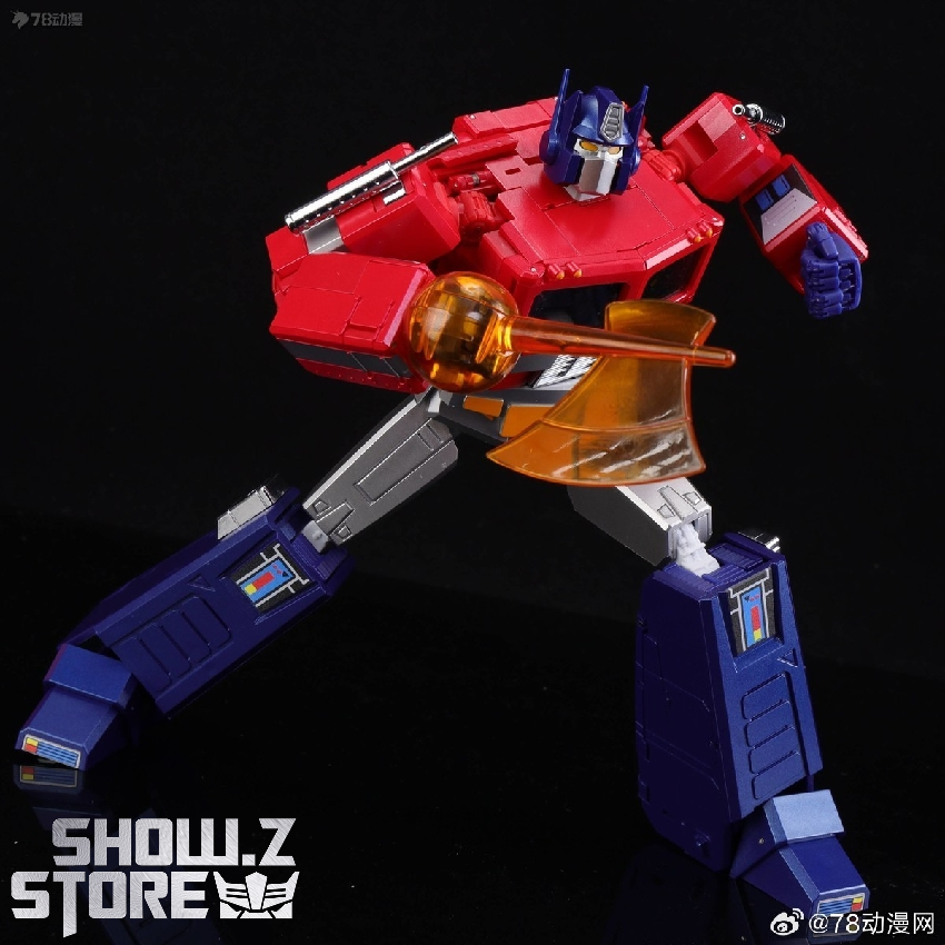 Light of Peace Optimus Prime showing articulated limbs and detailed paint applications Light of Peace Optimus Prime showing articulated limbs and detailed paint applications