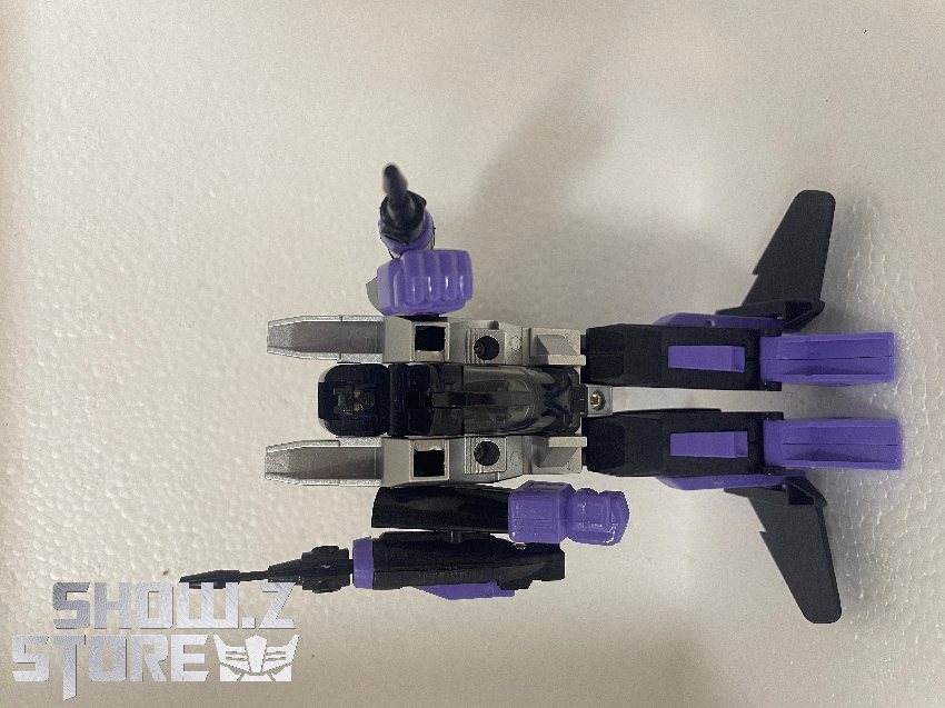 Dark purple and blue aircraft jet decepticon figure Dark purple and blue aircraft jet decepticon figure