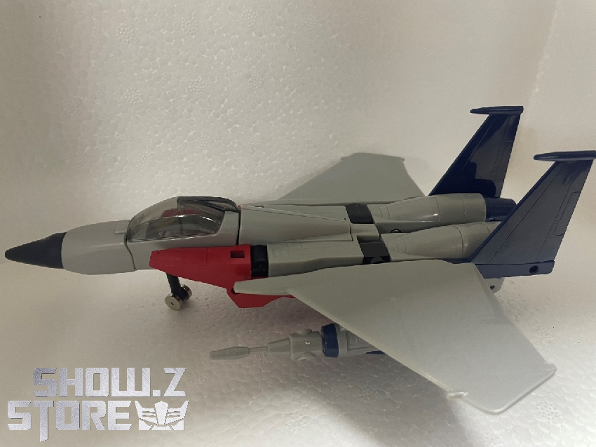 Red white and blue fighter jet aircraft mode display Red white and blue fighter jet aircraft mode display