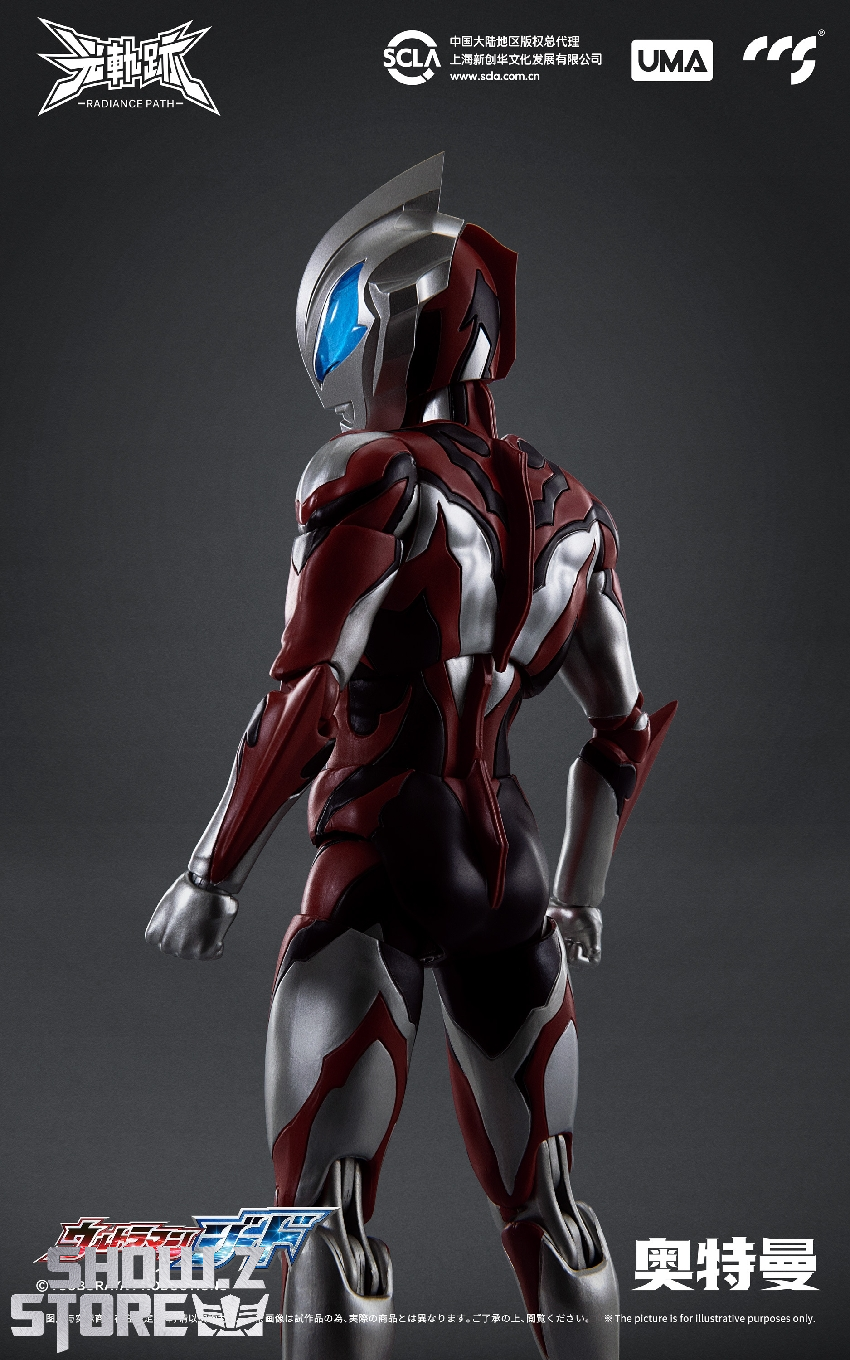 CCS Ultraman Geed red blue full figure back view standing CCS Ultraman Geed red blue full figure back view standing