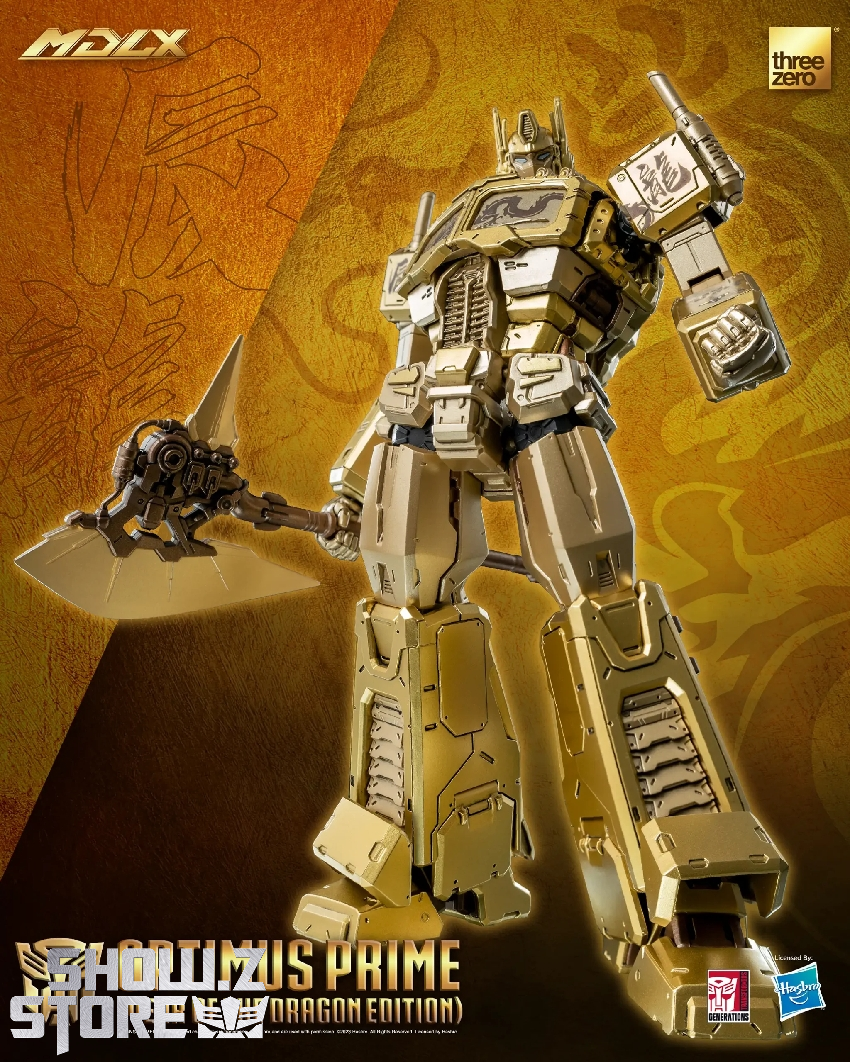 Optimus Prime MDLX figure front pose holding large black rifle weapon Optimus Prime MDLX figure front pose holding large black rifle weapon
