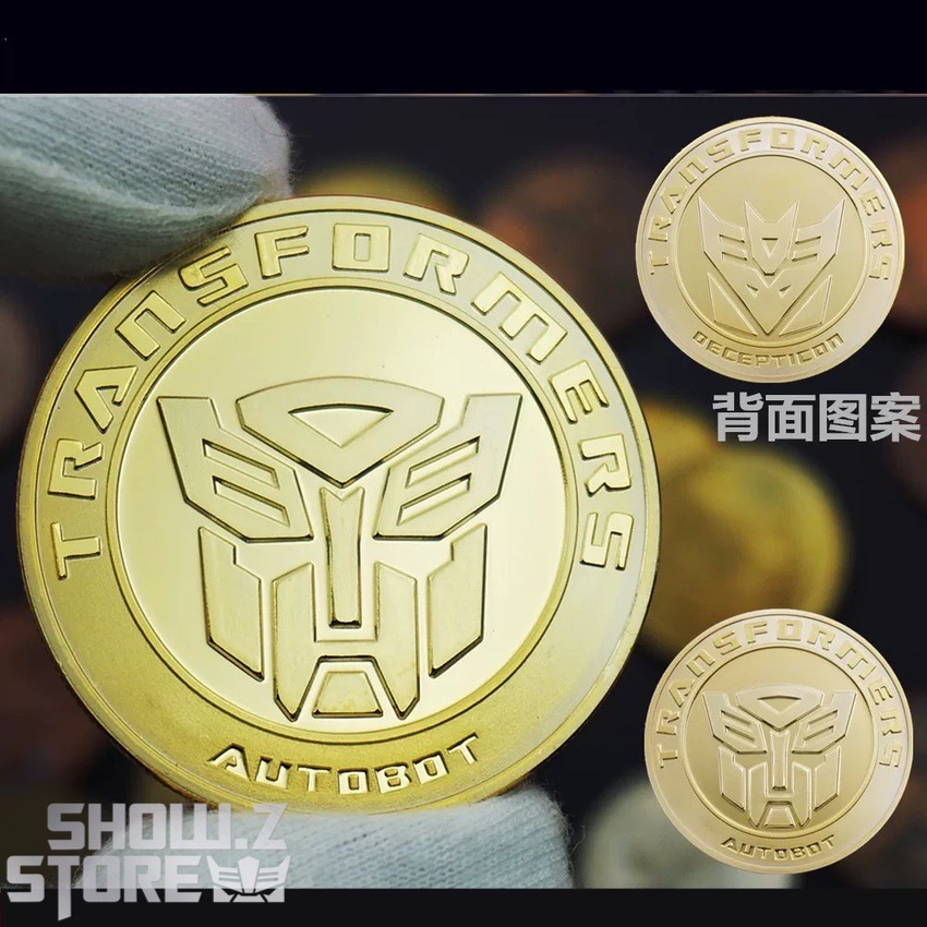 Gold and silver Transformers faction coins with detailed engraving Gold and silver Transformers faction coins with detailed engraving