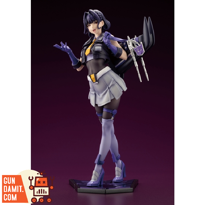Collectible statue featuring female warrior with striking purple design elements Collectible statue featuring female warrior with striking purple design elements
