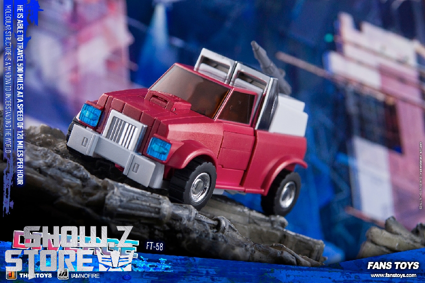 FansToys FT-58 Diverge Swerve red vehicle mode side angle FansToys FT-58 Diverge Swerve red vehicle mode side angle
