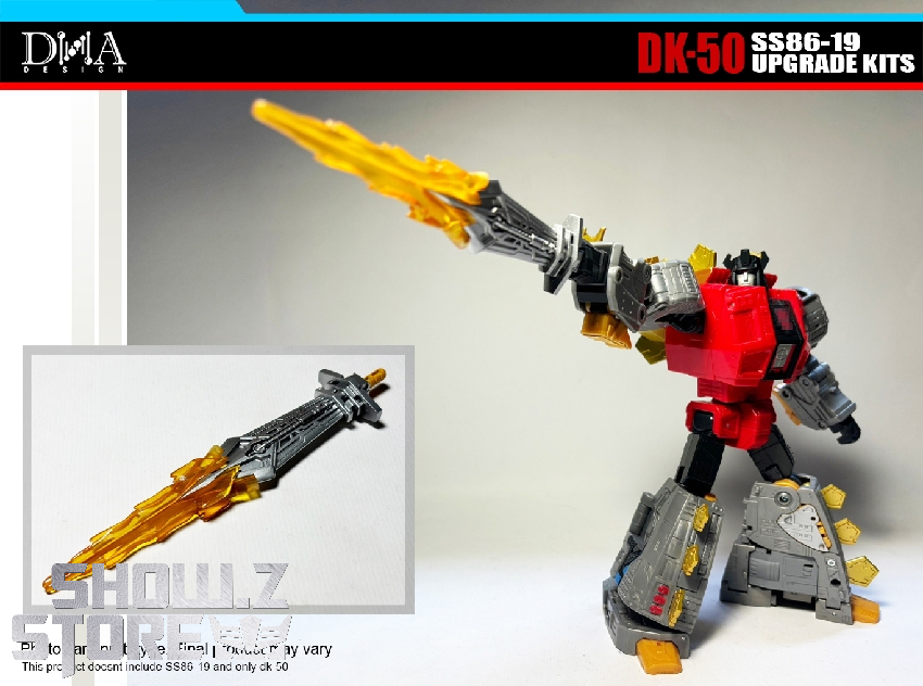 DNA Design DK-50 upgrade armor and sword for SS86-19 Snarl Dinobot robot DNA Design DK-50 upgrade armor and sword for SS86-19 Snarl Dinobot robot