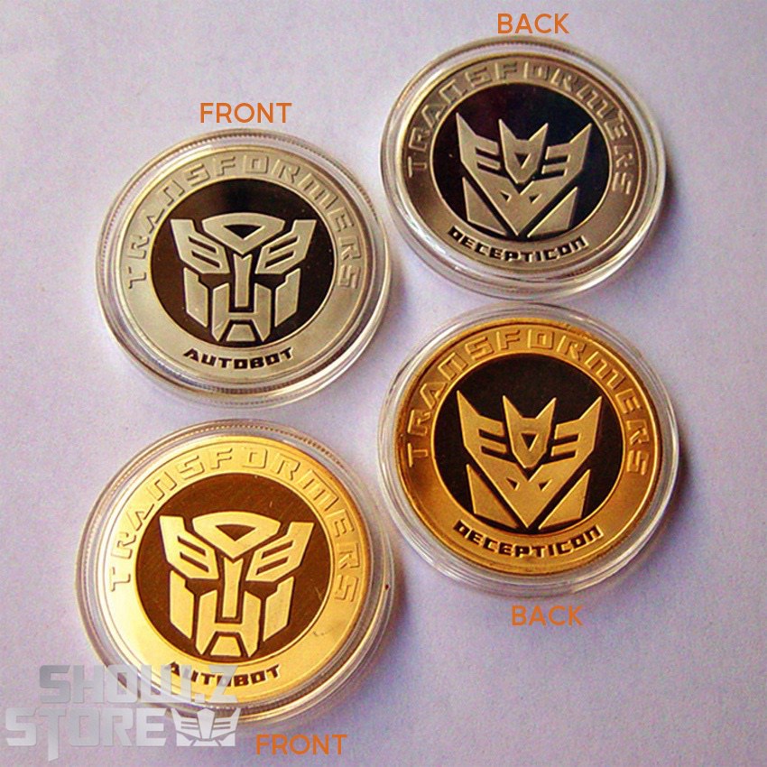 Transformers Autobots Decepticons commemorative gold silver medals Transformers Autobots Decepticons commemorative gold silver medals